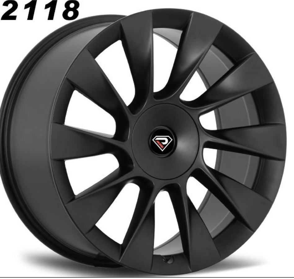 JUEGO DE 4 LLANTAS ESTILO TURBINA TESLA